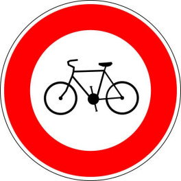 Panneau Interdit aux cyclistes