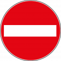panneau rond " Entrée interdite aux véhicules "