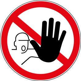 Panneau rond "Accès interdit aux personnes non autorisées"