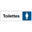 Panneau de Signalétique Toilettes Femme Standard - Fond Blanc