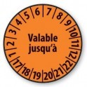 Pastille calendrier personnalisable en Polyester laminé orange