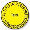 Pastille calendrier personnalisable en Polyester laminé jaune