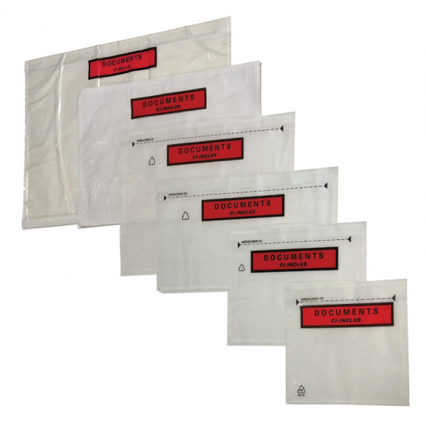 Pochettes porte-documents pour insérer vos documents d'envoi et factures