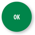 Pastilles adhésives permanentes avec texte "OK"