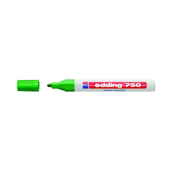 Marqueur indélébile Edding 750, encre laquée, largeur de trait 2-4 mm, blanc