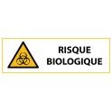 Panneau de Danger "Risque biologique" Vinyle 297x105mm