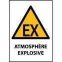 Panneau de Danger "Atmosphère explosive" Vinyle A5
