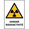 Panneau de Danger "Radioactivité" Vinyle A5
