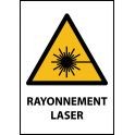 Panneau de Danger "Rayonnement laser" Vinyle A5