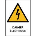 Panneau de Danger "Electricité" Vinyle A5