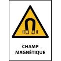 Panneau de Danger "Champ magnétique" Vinyle A5