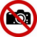 Panneau rond ISO EN 7010 "Interdiction de photographier" P029