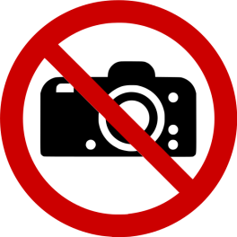 Panneau rond ISO EN 7010 "Interdiction de photographier" P029