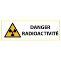 Panneau de Danger "Radioactivité" Vinyle 297x105mm