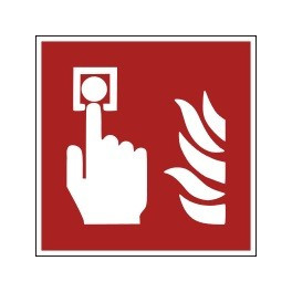 Signalétique Evacuation Point d'alarme incendie ISO EN 7010 