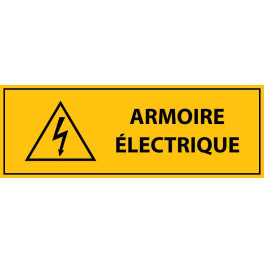 panneau rectangulaire " armoire électrique " - Autocollant