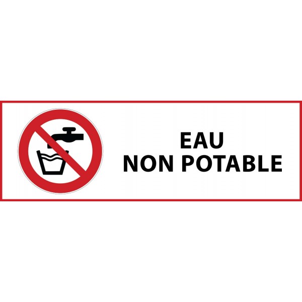 Panneau D'interdiction Iso En 7010 - Eau Non Potable - P005