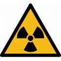 Rouleau Mini Pictogramme de Danger "Radioactivité" autocollants