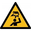 Rouleau Mini Pictogramme de Danger "Obstacle en hauteur" autocollants
