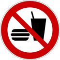 Rouleau Mini Pictogramme d'Interdiction double-face "Interdiction de manger ou de boire"