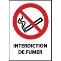 Panneau d'Interdiction "Interdition de fumer" Vinyle souple A5