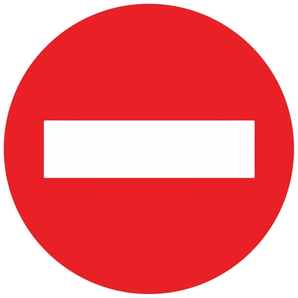 Panneau de circulation Plat Aludibond - Sens interdit