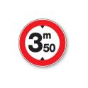Panneau de circulation Plat Aludibond - Hauteur limitée 3m50