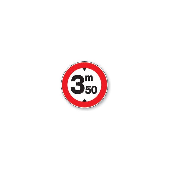 Panneau de circulation Plat Aludibond - Hauteur limitée 3m50