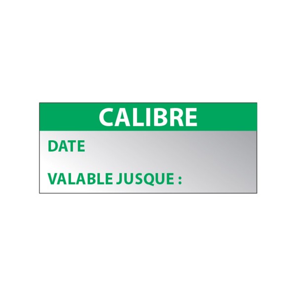 Etiquette Aluminium "Calibre Date"