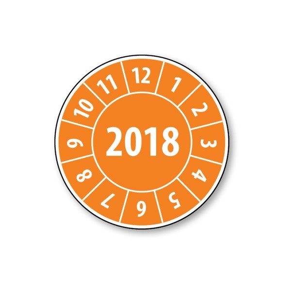 Pastille calendrier année complète 2018 - 4 matériaux