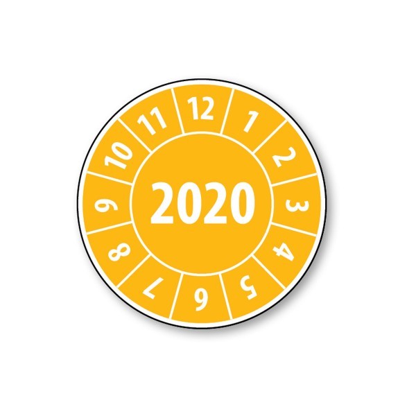 Pastille calendrier année complète 2020- 4 matériaux