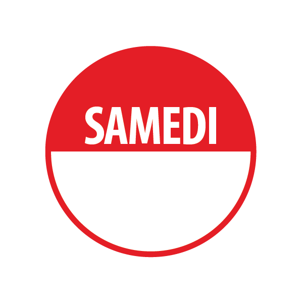 Pastilles "SAMEDI" + Zone de Texte