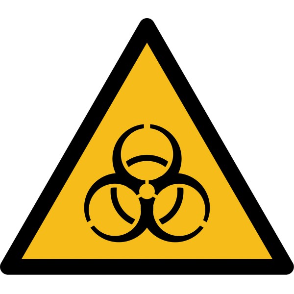 Pictogramme de danger ISO EN 7010 "Risque biologique" W009