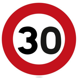Panneau de Prescription B14 : Limitation de Vitesse à 30 km/h