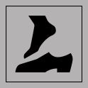 Pictogramme d'Information ISO 7001 Retirer ses chaussures en Vinyle souple autocollant 125 x 125 mm Noir sur Blanc