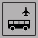 Pictogramme d'Information ISO 7001 Autobus d'aéroport en Vinyle souple autocollant 125 x 125 mm Noir sur Blanc