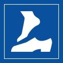 Pictogramme d'Information ISO 7001 Retirer ses chaussures en Gravoply 125 x 125 mm Noir sur Blanc