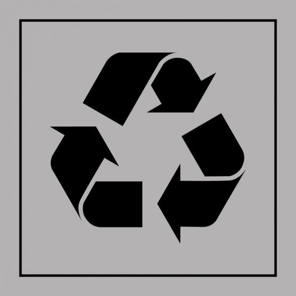 Pictogramme Pi Pf 066 - Poubelle Ou Container De Recyclage - Iso 7001 En Gravoply