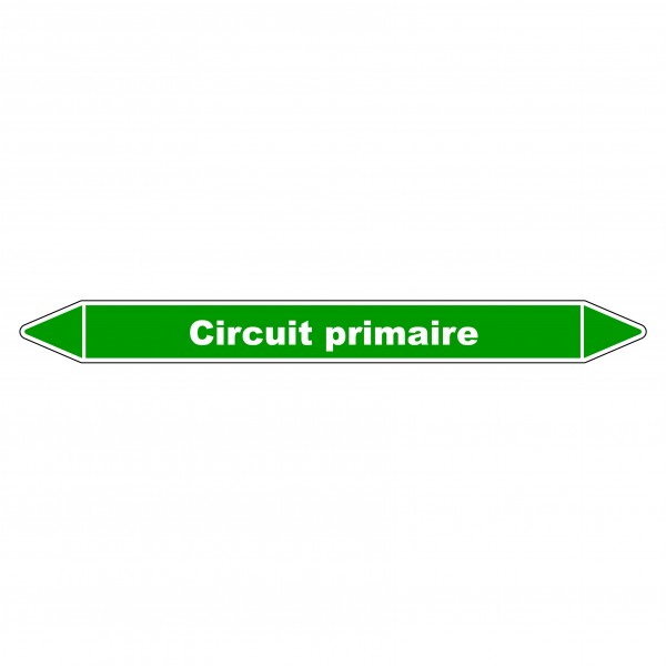 Marqueur de Tuyauterie "Circuit primaire" en Vinyle Laminé