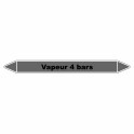 Marqueur de Tuyauterie "Vapeur 4 bars" en Vinyle Laminé