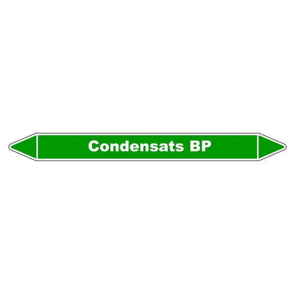 Marqueur de Tuyauterie "Condensats BP" en Vinyle Laminé