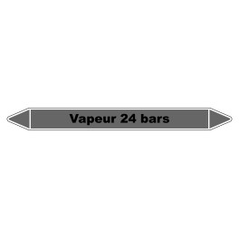Marqueur de Tuyauterie "Vapeur 24 bars" en Vinyle Laminé