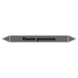 Marqueur de Tuyauterie "Haute pression" en Vinyle Laminé