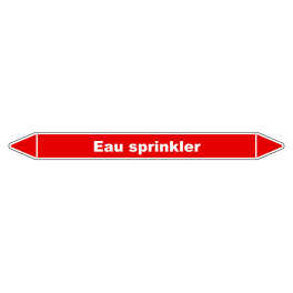 Marqueur de Tuyauterie "Sprinkler" en Vinyle Laminé