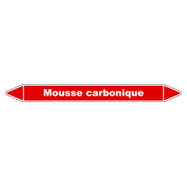 Marqueur de Tuyauterie "Mousse carbonique" en Vinyle Laminé