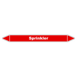 Marqueur de Tuyauterie "Eau sprinkler" en Vinyle Laminé