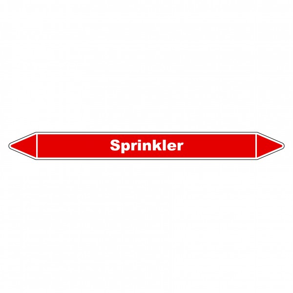 Marqueur de Tuyauterie "Eau sprinkler" en Vinyle Laminé