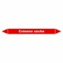 Marqueur de Tuyauterie "Colonne sèche" en Vinyle Laminé