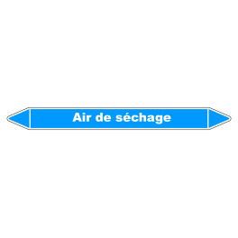 Marqueur de Tuyauterie "Air de séchage" en Vinyle Laminé