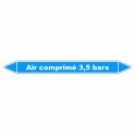 Marqueur de Tuyauterie "Air comprimé 3,5 bars" en Vinyle Laminé